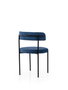 Hanah Home Gını - 4014 V2 Conjunto de 2 Sillas Negro y Azul Oscuro